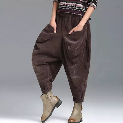 Pantalones Harén Terciopelo Suaves