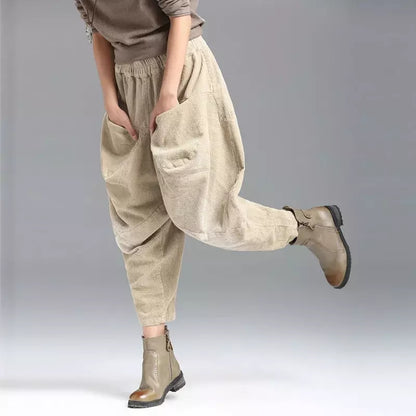 Pantalones Harén Terciopelo Suaves