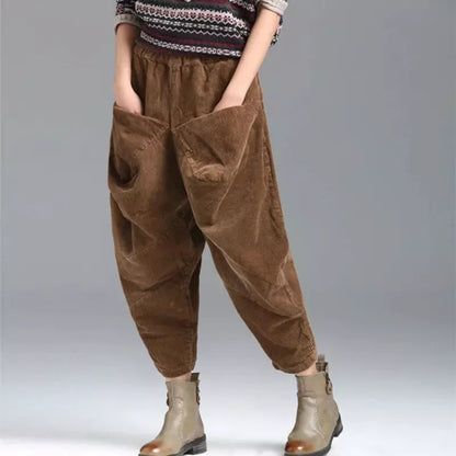 Pantalones Harén Terciopelo Suaves