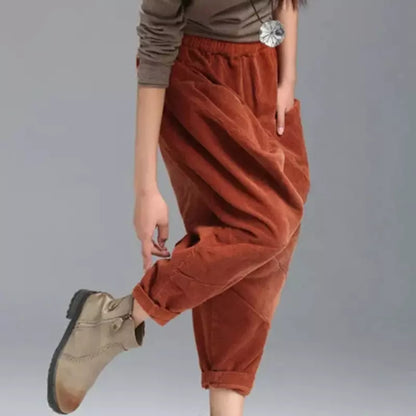 Pantalones Harén Terciopelo Suaves