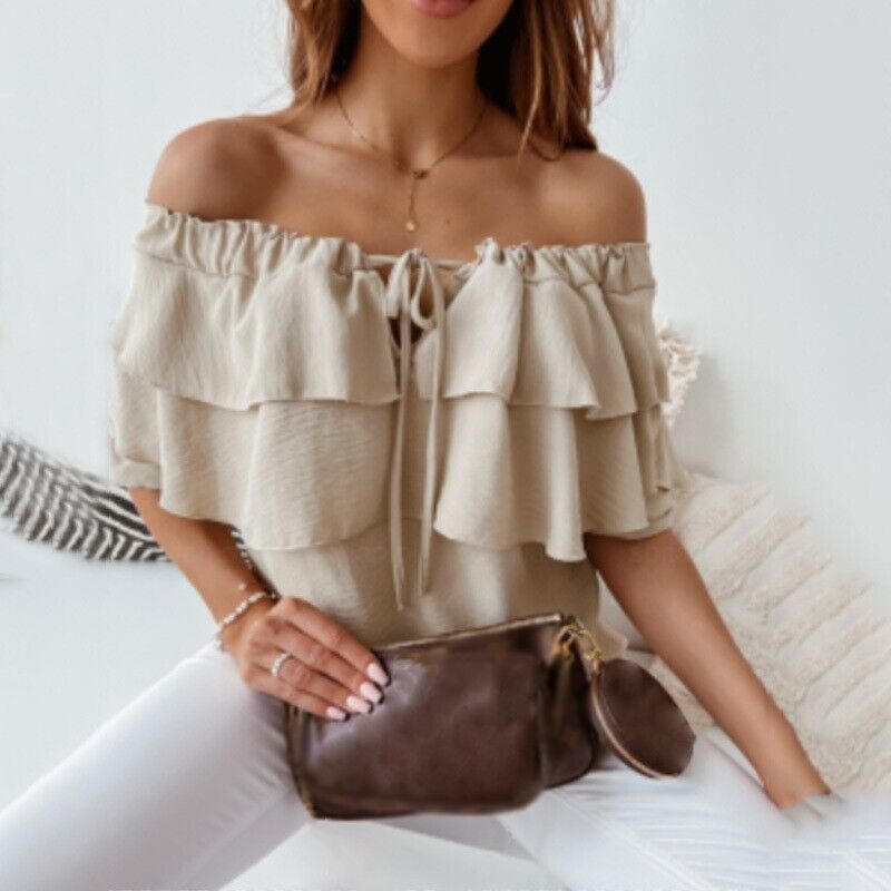 Top de Mujer Capas Hombros al Aire - Vestiria