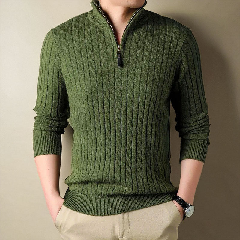 Sudadera de punto clásico para hombre