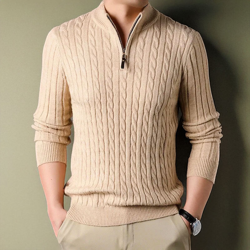 Sudadera de punto clásico para hombre