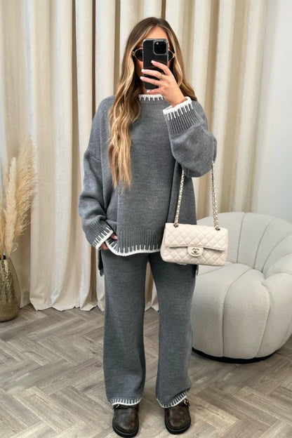 Traje cómodo de dos piezas femenino