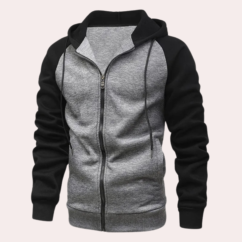Sudadera Hombre Capucha Contraste Deportiva