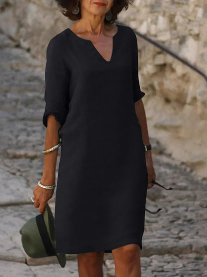 Vestido de Fiesta Escote en V Elegante Mujer - Vestiria