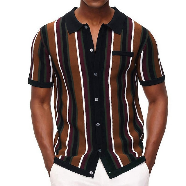 Camisa de punto ligero hombre estilo clásico