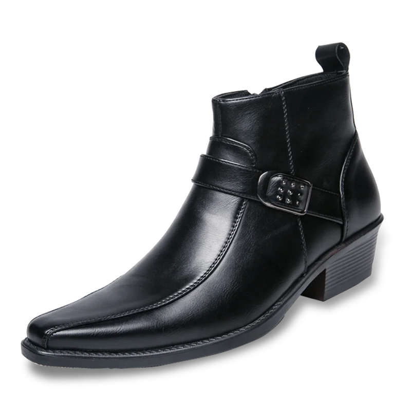 Botas Hombre Puntera Fina Hebilla Lateral