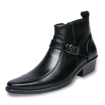 Botas Hombre Puntera Fina Hebilla Lateral