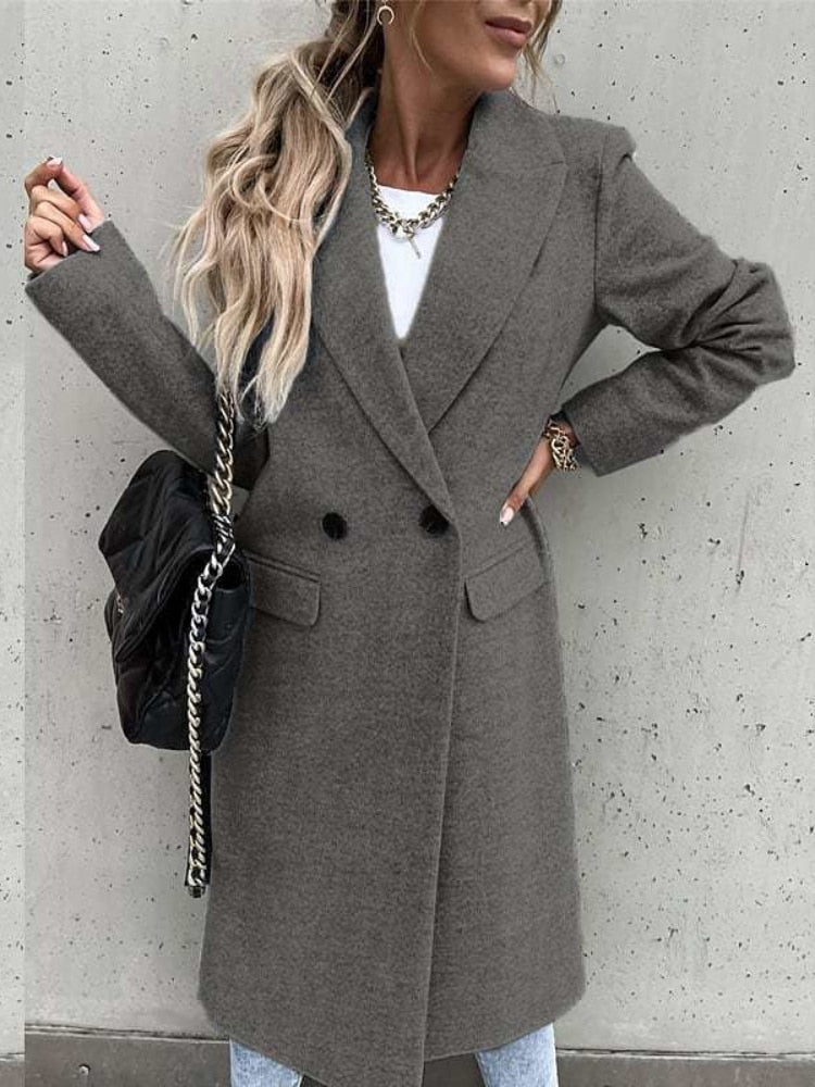 Abrigo Invierno Mujer Estilo Clásico