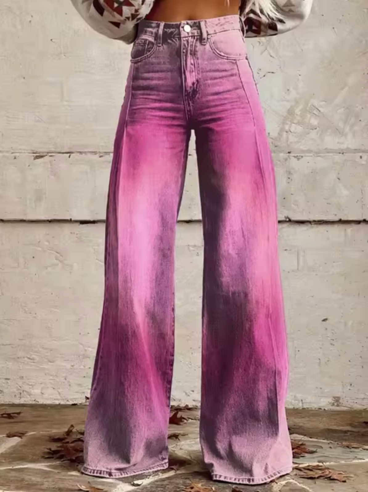 Pantalones Cónfort Anchos Vintage