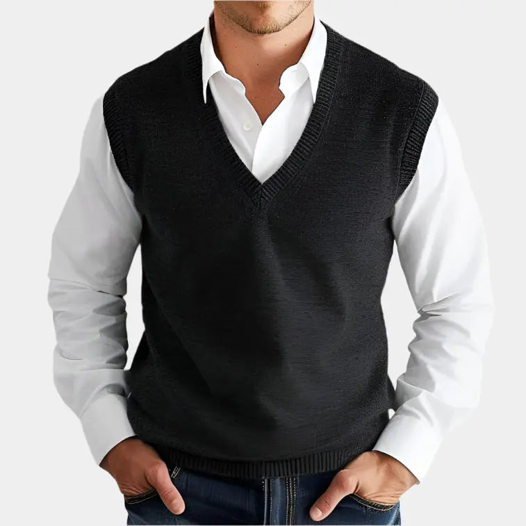 Chaleco Punto Hombre Cuello en V - Vestiria