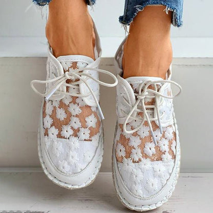 Zapatillas cómodas con flores y apoyo total - Vestiria