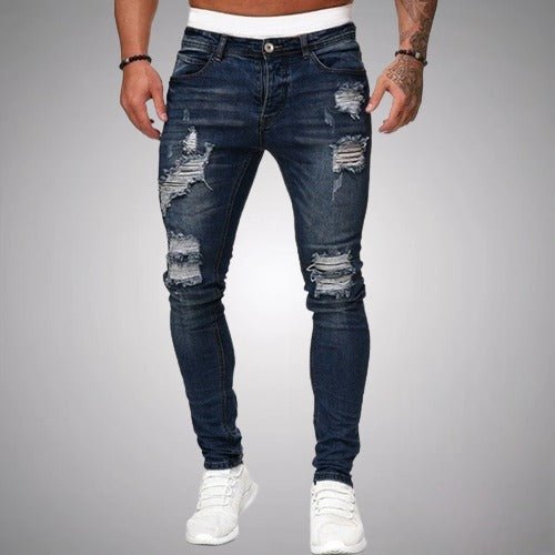 Vaqueros Hombre Estrechos Desgastados Moda