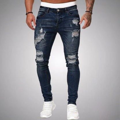 Vaqueros Hombre Estrechos Desgastados Moda