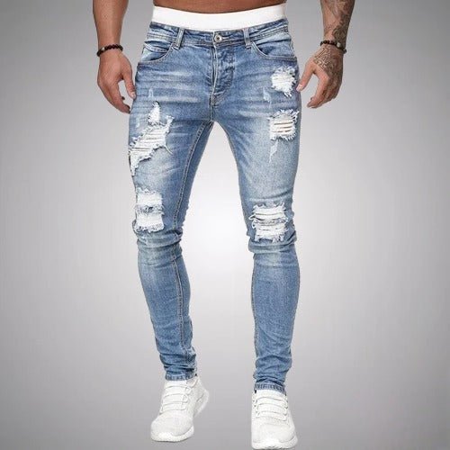 Vaqueros Hombre Estrechos Desgastados Moda