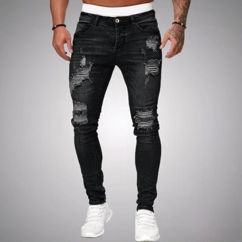 Vaqueros Hombre Estrechos Desgastados Moda - Vestiria