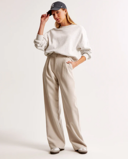 Pantalón Mujer Cintura Alta Ancho Moda - Vestiria