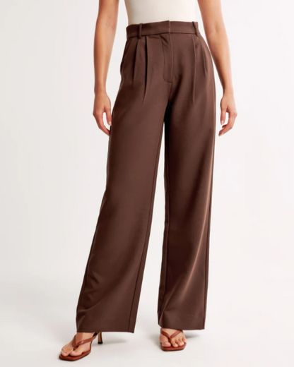Pantalón Mujer Cintura Alta Ancho Moda