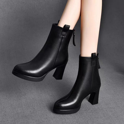 Botas de Tacón Alto Mujer Elegantes Punta Fina