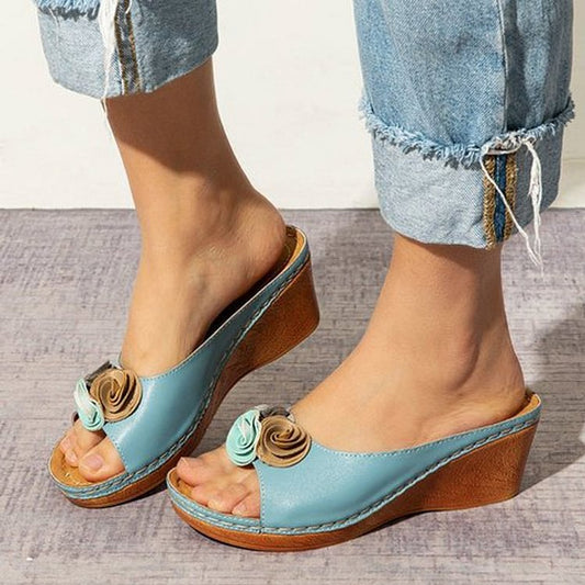 Sandalias Verano Floral Mujer - Vestiria