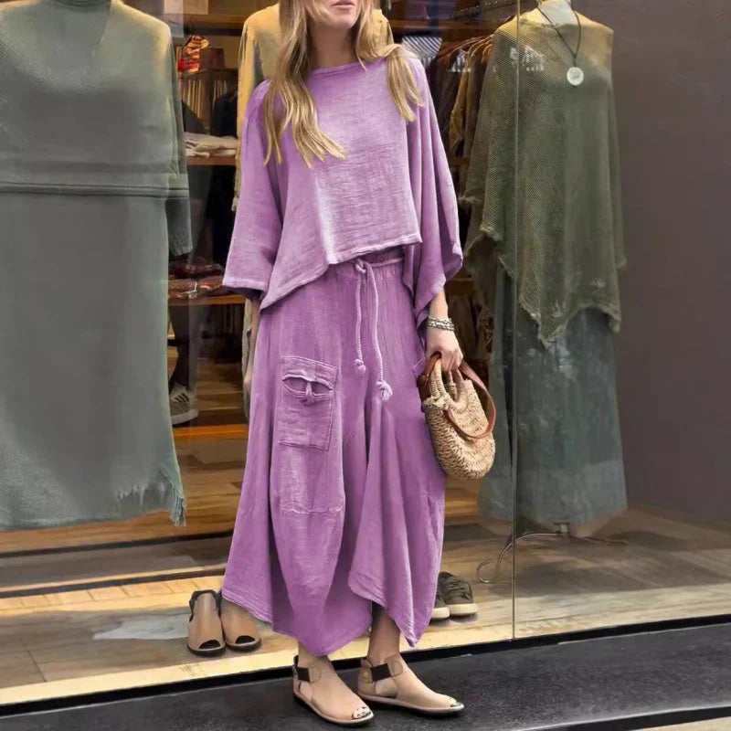 Vestido femenino de dos piezas cómodo y elegante