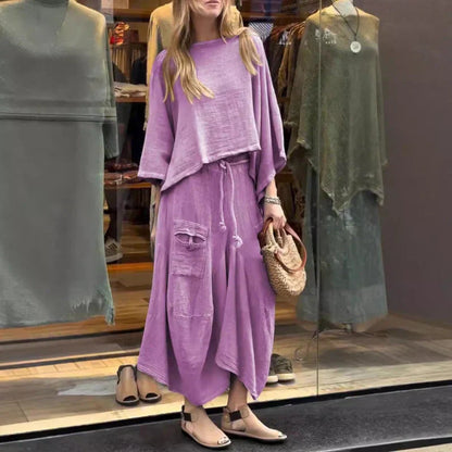 Vestido femenino de dos piezas cómodo y elegante