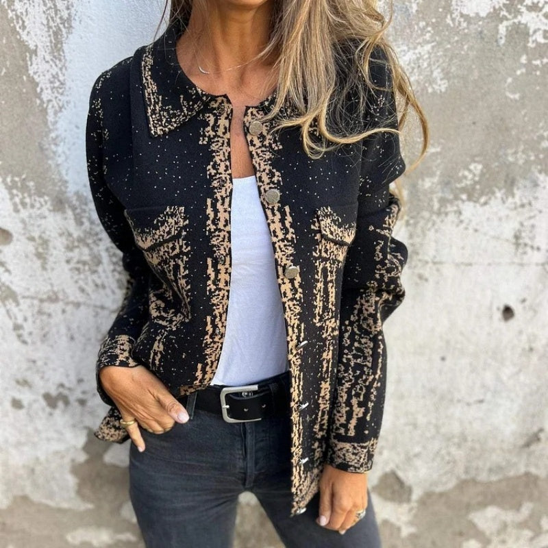 Chaqueta amplia Mujer Textura Suave