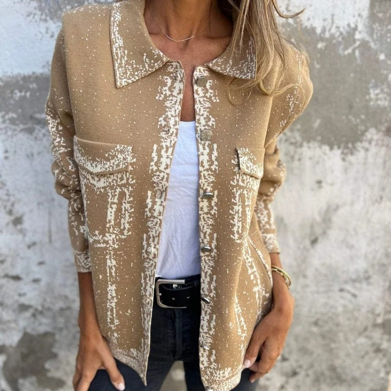 Chaqueta amplia Mujer Textura Suave