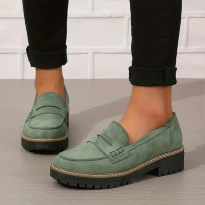 Pantuflas suaves de ante para mujer elegantes