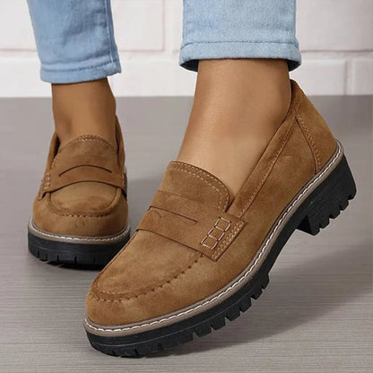 Pantuflas suaves de ante para mujer elegantes