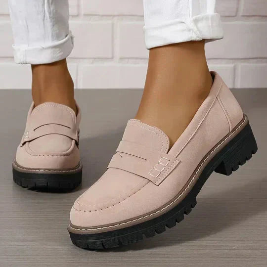 Pantuflas suaves de ante para mujer elegantes