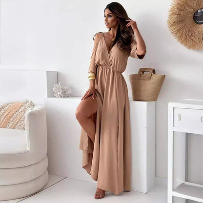 Vestido de Noche Sensual con Escote en V