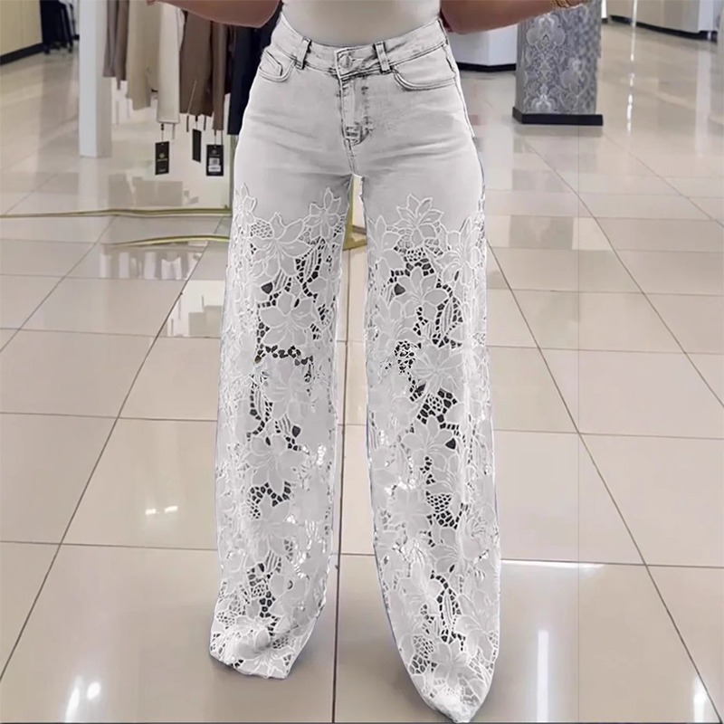 Vaqueros Mujer Floral Elegantes