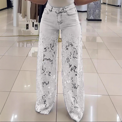 Vaqueros Mujer Floral Elegantes