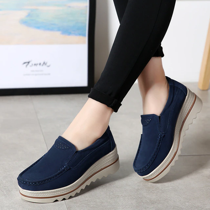 Zapatos confortables de piel mujer