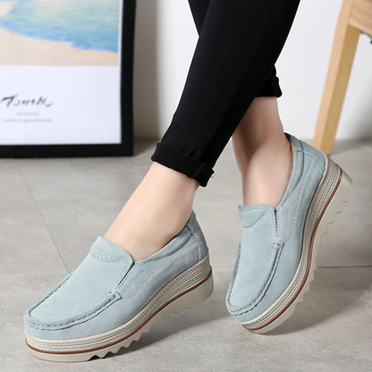 Zapatos confortables de piel mujer