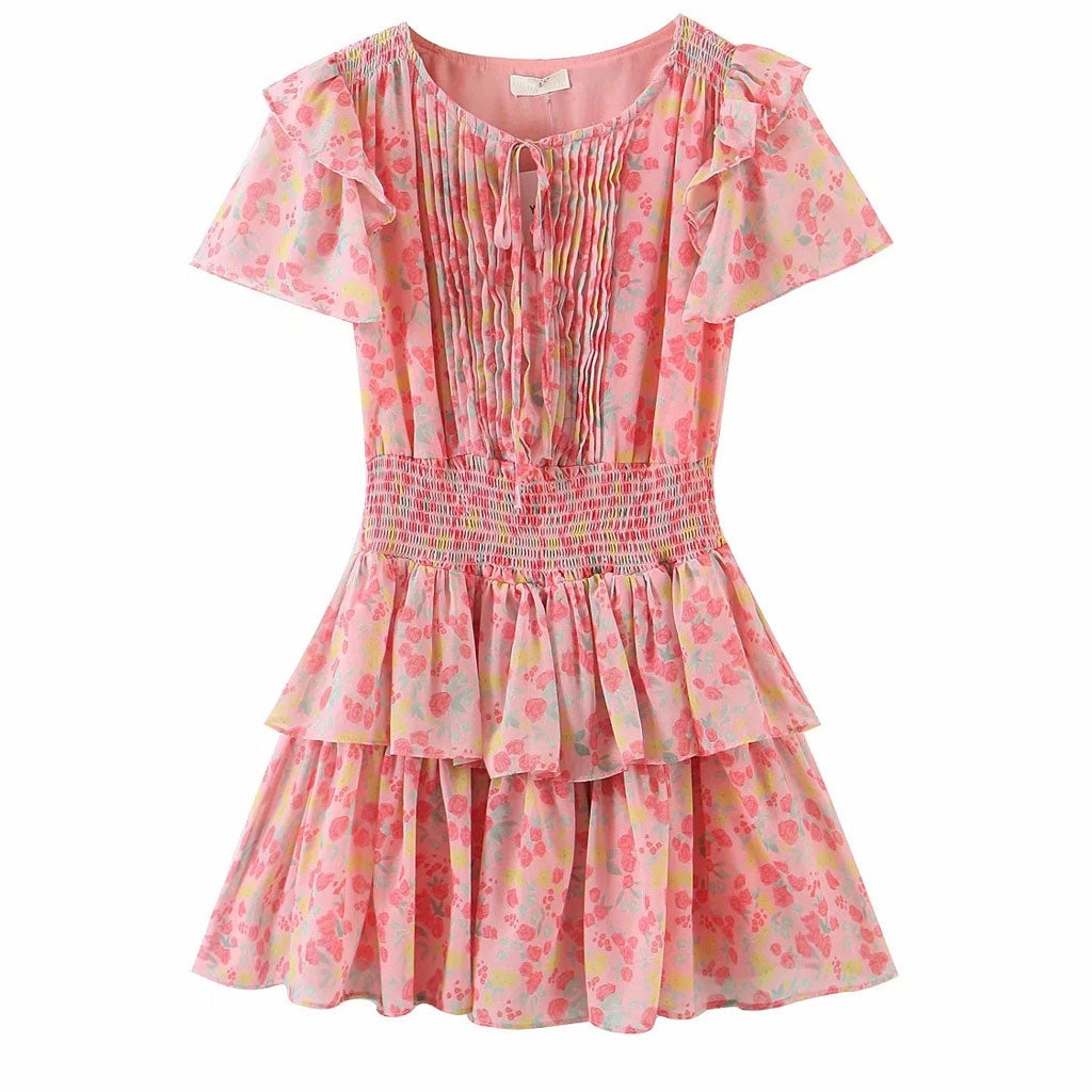 Vestido Corto Floral Feminino