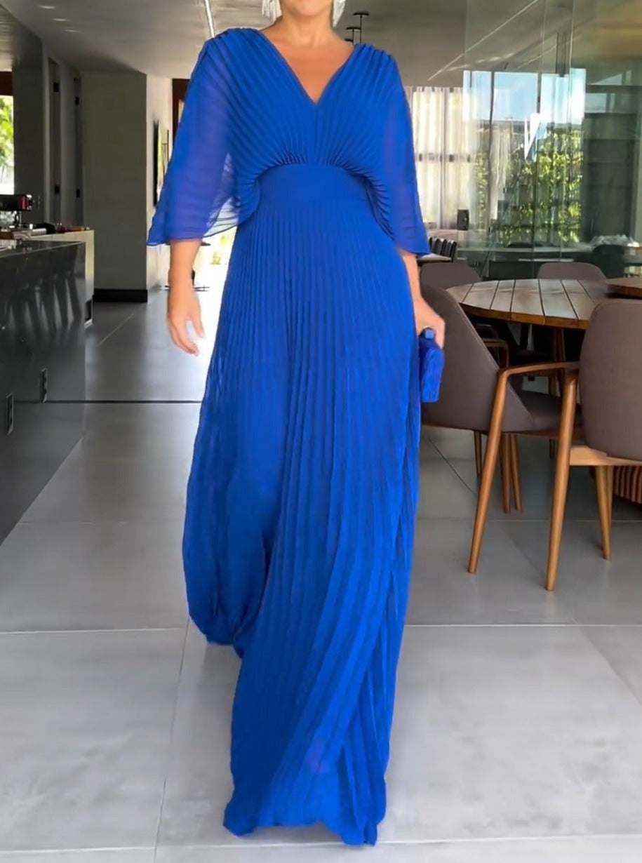 Vestido Ligero Canalé Escote en V