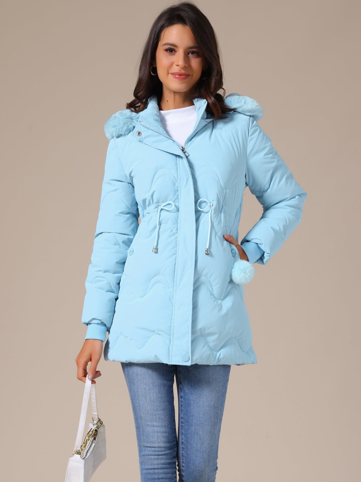 Chaquetón Invierno Acolchado Mujer con Capucha