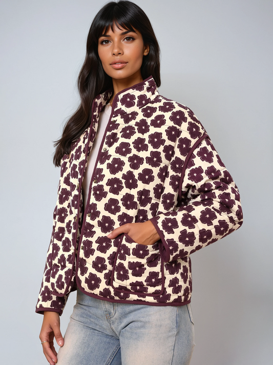 Chaqueta Primavera Mujer Estampado Floral - Vestiria