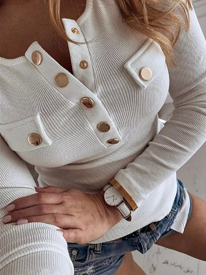 Camiseta Punto Cuello Redondo Clásica