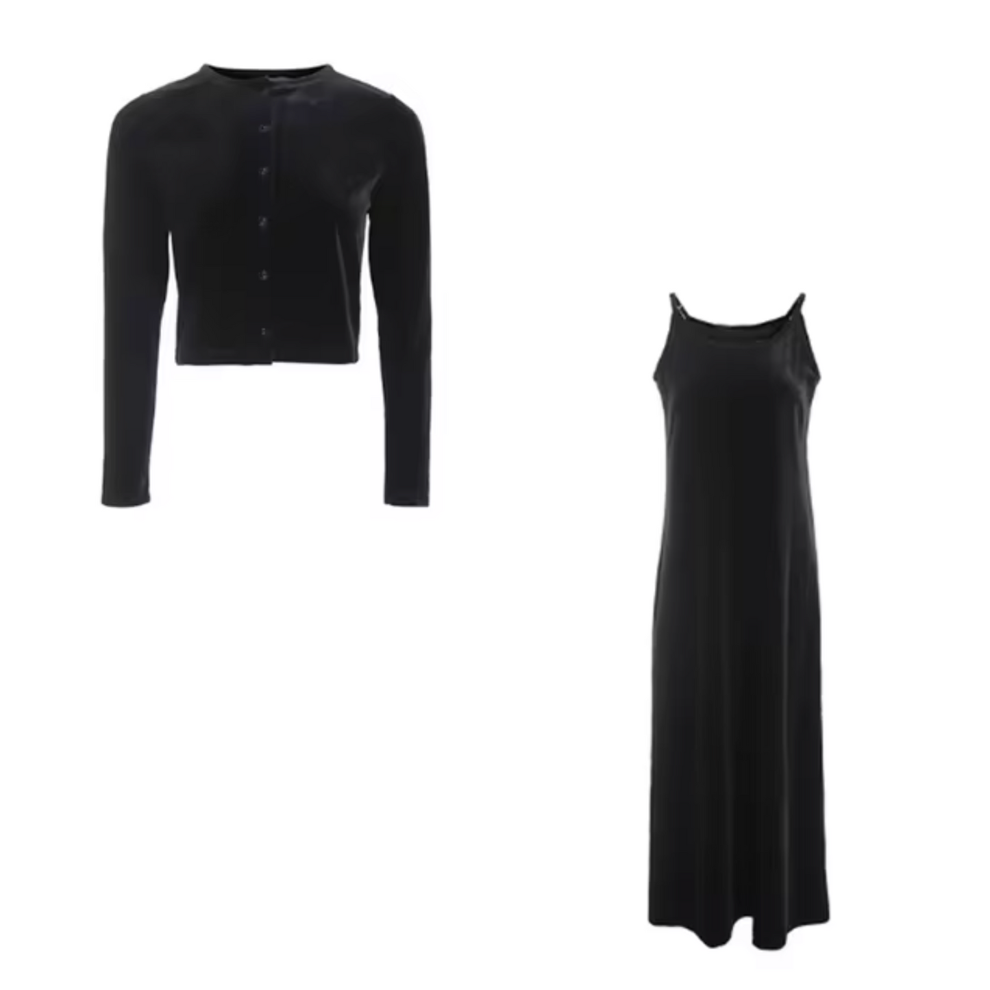 Vestido y Chaleco de Terciopelo Elegante