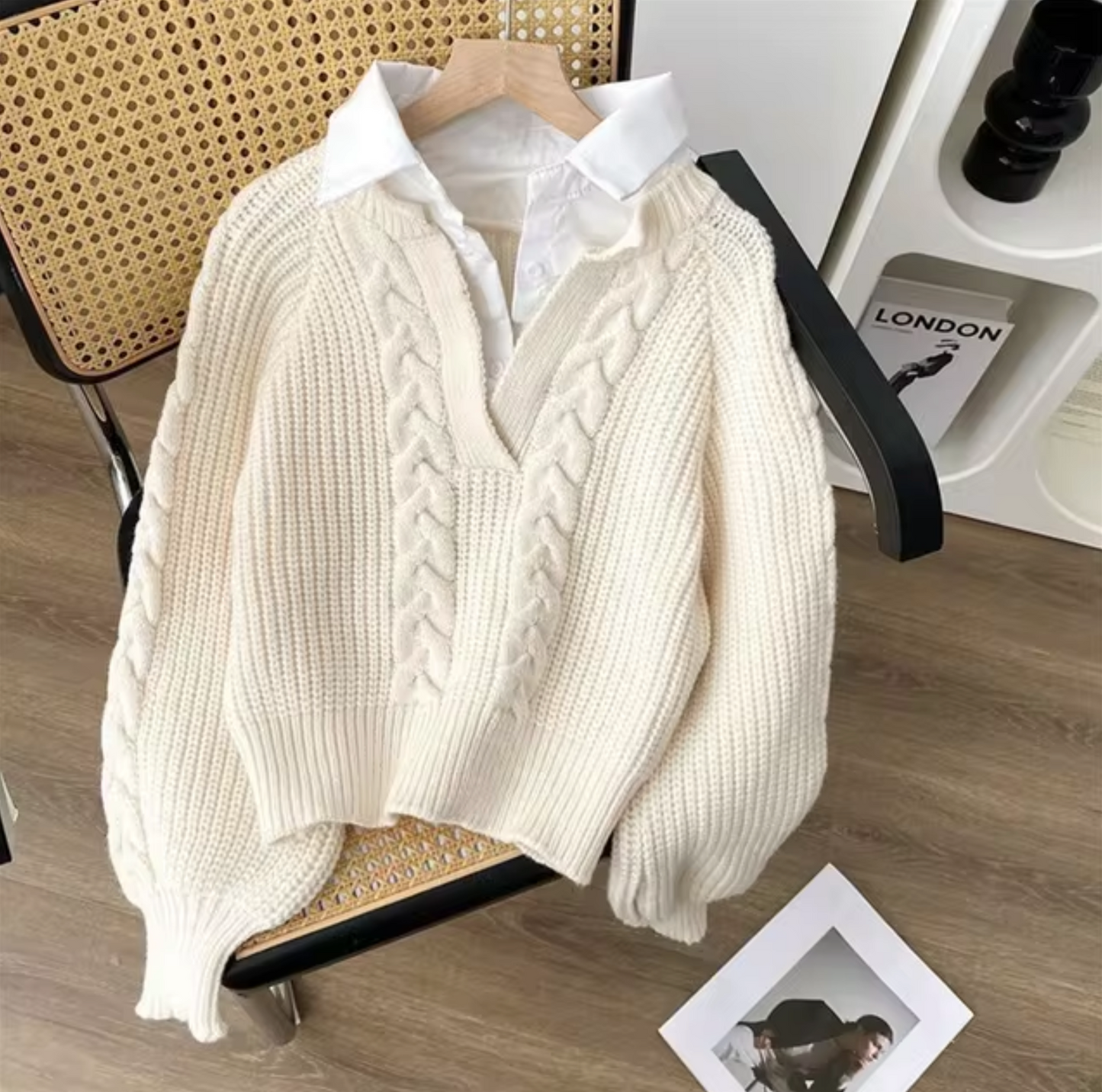 Traje de punto cómodo mujer