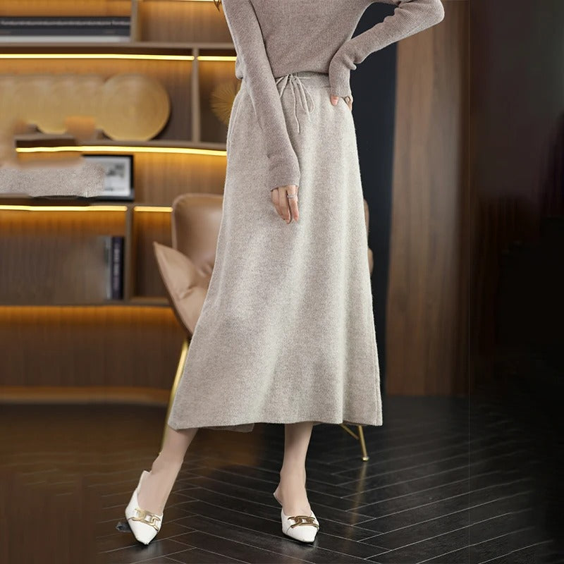 Falda Invierno Lana Cálida y Elegante