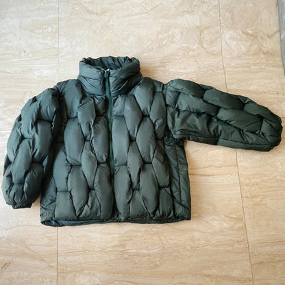 Abrigo Puffer Acolchado Grande Mujer Cuello Alto