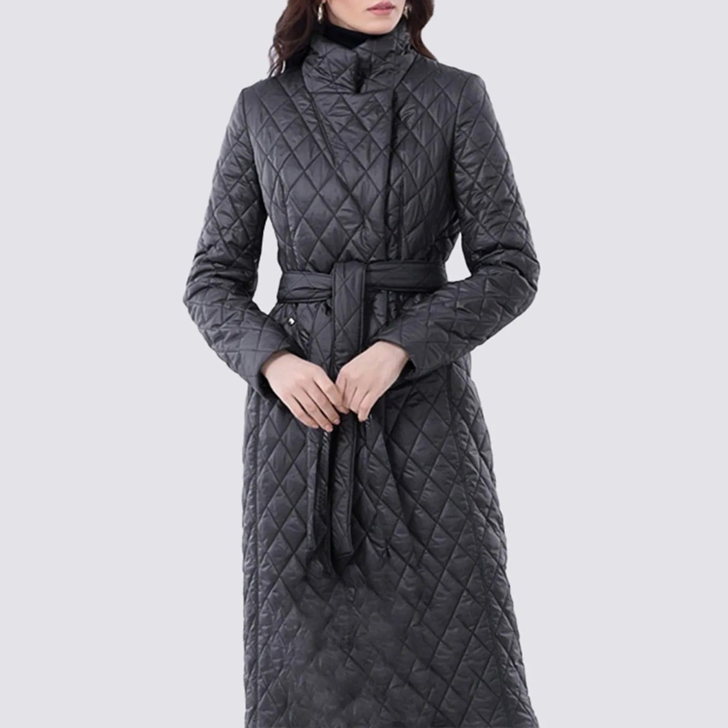 Abrigo Mujer Largo Acogedor Algodón - Vestiria