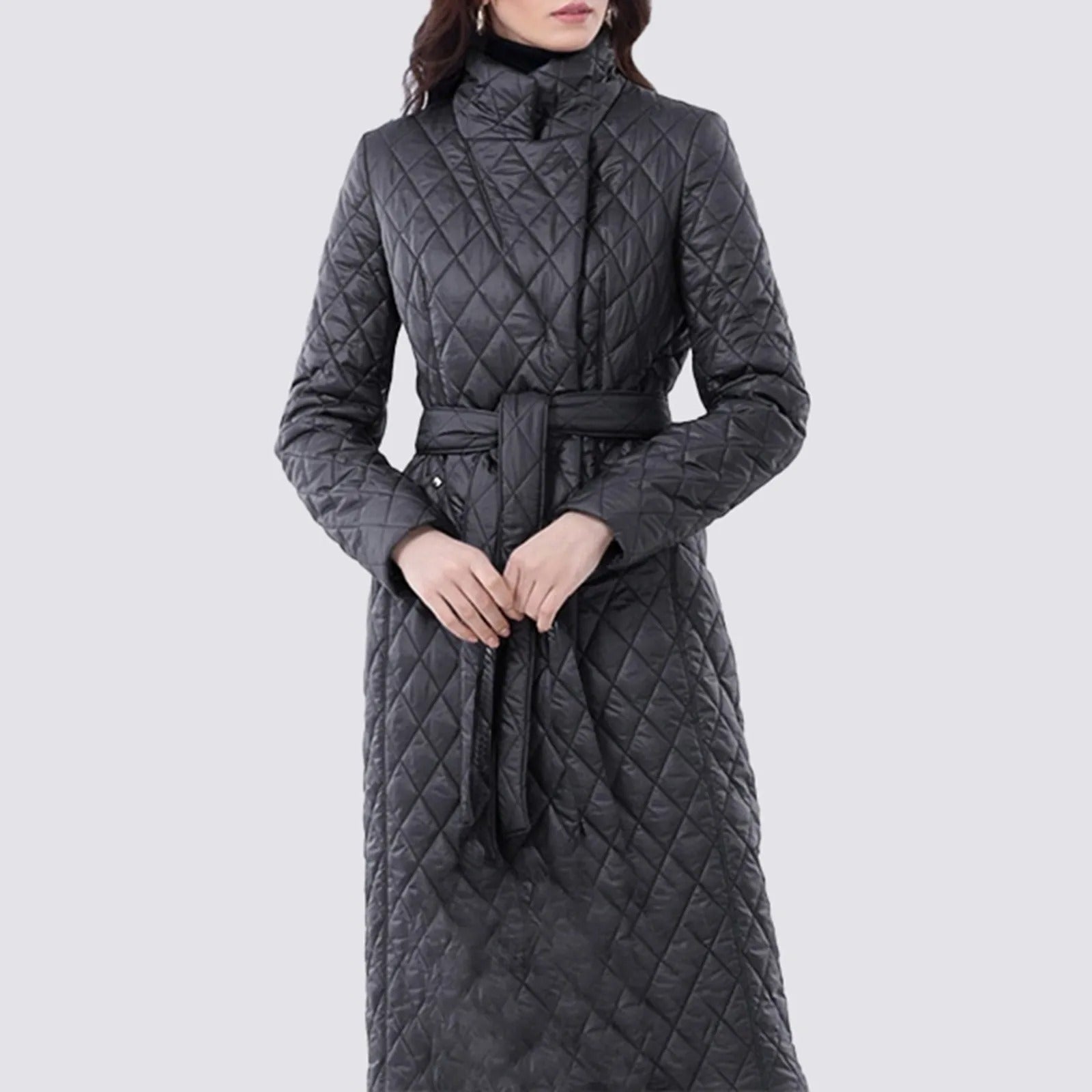 Abrigo Mujer Largo Acogedor Algodón - Vestiria