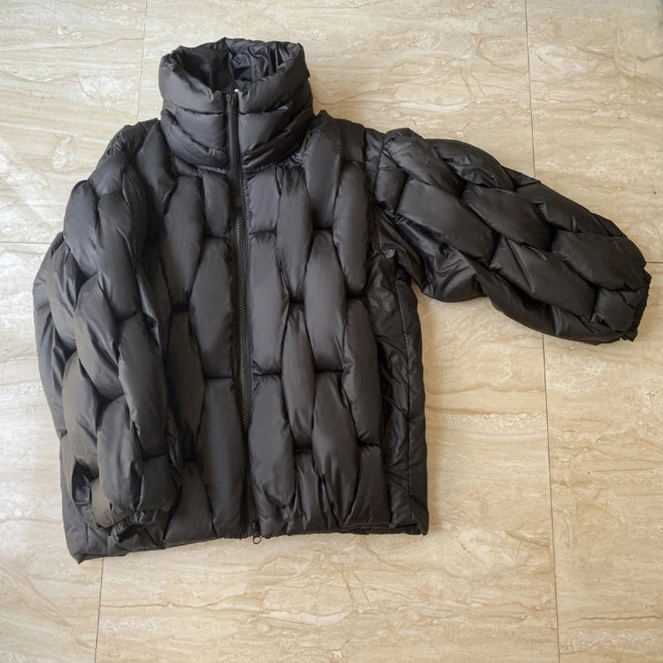 Abrigo Puffer Acolchado Grande Mujer Cuello Alto - Vestiria