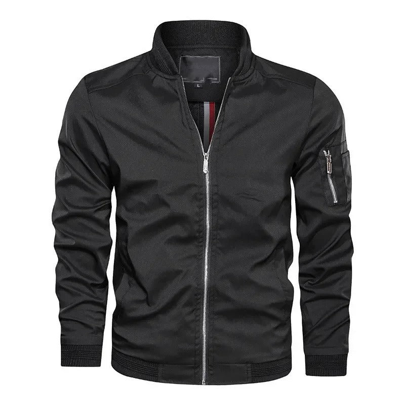 Chaqueta bomber con cremallera hombre